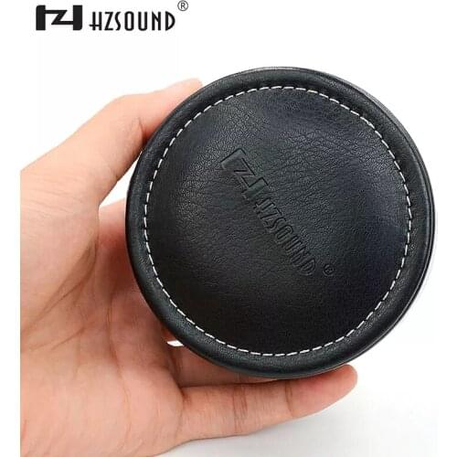 HZ HZSOUND Round Leather Case In Ear Earphone Bag Box Headphones Portable Case Headphone Accessories Headset Storage Bag
