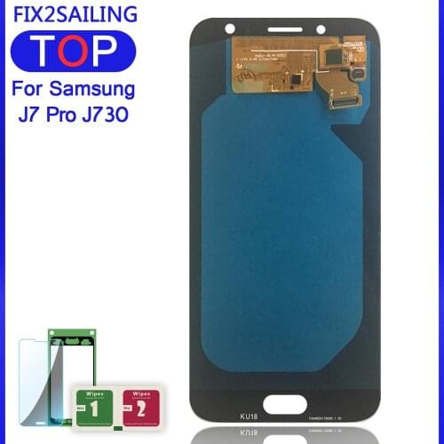 J7 Super AMOLED 100% Tested Working LCD Display Touch Screen Digitizer Assembly For Samsung Galaxy J7 Pro 2017 J730 J730F