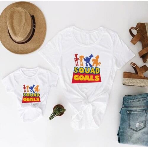 Cute Cartoon Childrens T-shirt Disney Toy Story Pullover Tshirt Summer Womens Short-Sleeved Tops Comfortable Baby Girl Clothes