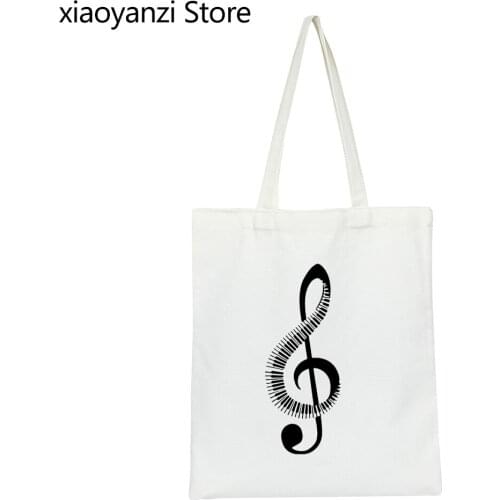 Fashion Ultra Music Festival Shoulder Canvas Bag Funny Printing Music Note Student Book Bag for Women High Quality Handbag