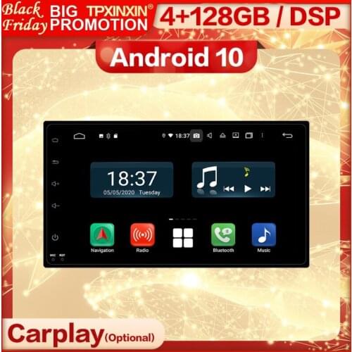 4+128G Carplay 2 Din Android Screen Multimedia Stereo Receiver For Toyota Corolla 2019 2020 GPS IPS Radio Audio Player Head Unit