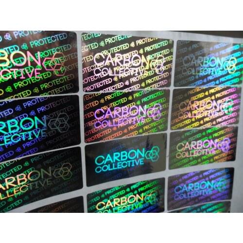 Customize Hologram stickers- sliver color material- security warranty counterfeit -one time use sticker printing