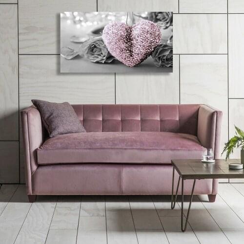 Wall Decor Print Painting 40*80cm Pink Heart Canvas Printed Art Painting Picture