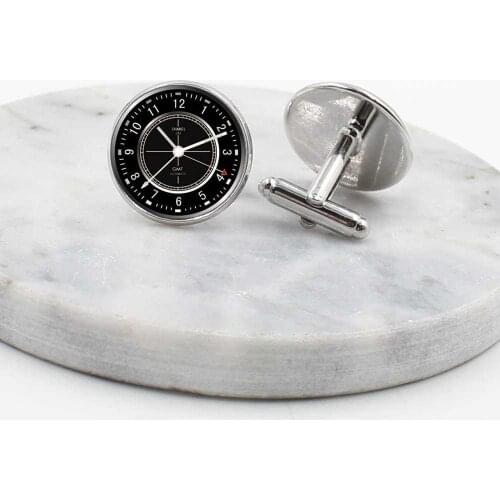 20mm New London cufflinks, look round dome steampunk, vintage jewelry painting watch mens cufflinks gift