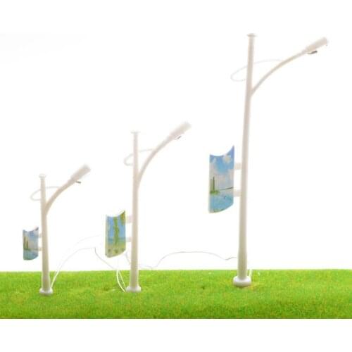New 100pcs/lot LED 6v 1:100 1:150 1:200 Scale Model Railway Train Lamp Post Street Lights