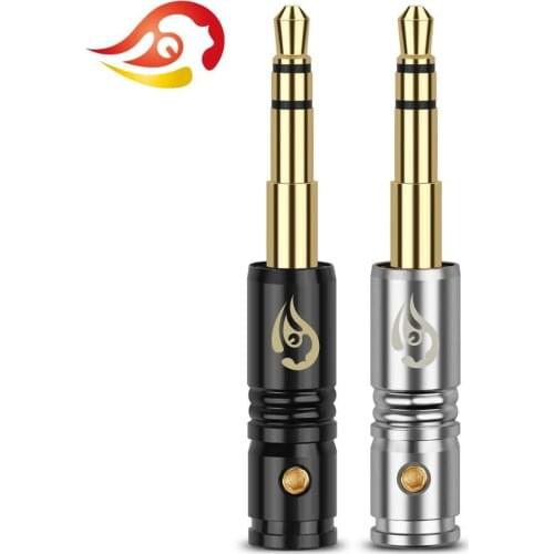 QYFANG 3.5mm 3 Pole Stereo Earphone Plug Audio Jack Metal Splice Adapter Wire Connector For Beyerdynamic For Beoplay Headphone