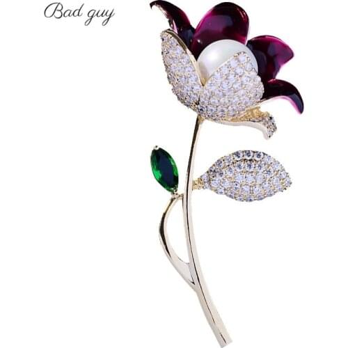 Bad Guy Elegant Rose Brooch Pins Vintage Jewelry Corsage Sweater Coat Accessories Brooch for Womens Party Wedding Brooches Pins