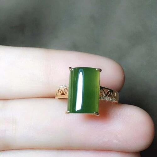 18k gold with rose gold inlay and Tianbi jade ringh100
