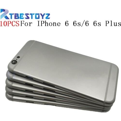 10PCS Back Battery Cover For iPhone 6 6G 6 Plus 6S Plus New Battery Door Back Case Middle Frame Chassis Replacement Repair Parts