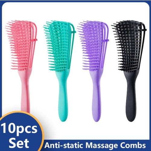 10pcs Hair Brush Detangling Brush Scalp Massage Hair Comb Detangling Brush for Curly Hair Brush Detangler Hairbrush Salon