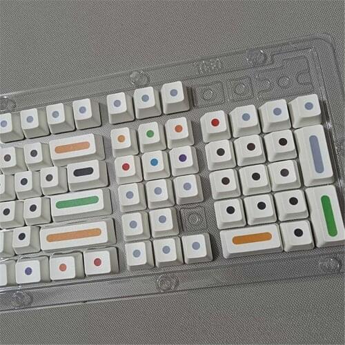 108 Keys PBT Buttons OEM Height Sublimation Dot Mechanical Keyboard Spare Parts