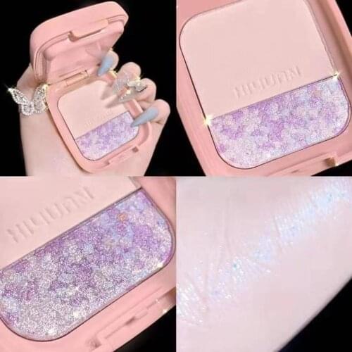 2 Color Illuminator Shimmer Highlighter Bronzer Makeup Highlight Pressed Powder Contour Eye Shadow Palette Face Blush Cosmetic