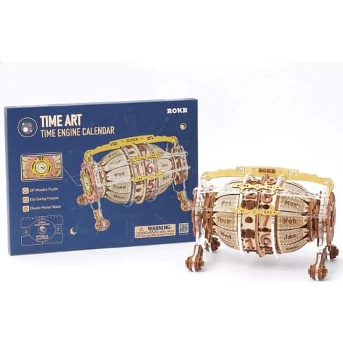 250Pcs DIY Wooden Time Engine Calendar 3D Mechanical Puzzle Model Educational Toy -LC801