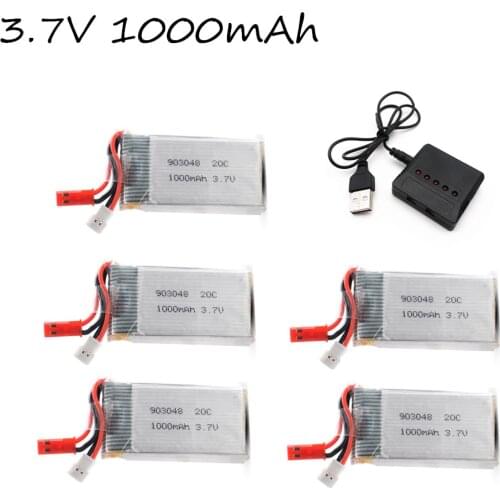 3.7v 1000mAh 903048 20c lipo Battery and Charger For MJXRC x600 RC six-axis Aircraft Spare Parts 3.7v Drone Battery for x600