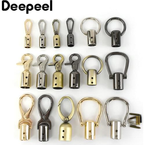 5/10/20Pcs Deepeel Handbag Tassel Cap Clasp Hook Connector Bag Hanger Metal Buckles Bags Strap Stopper Cord Lock DIY Accessories