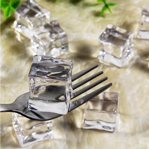 5Pcs / Set 25MM Creative Simulation Square Ice Live Show Photo Props Decorative Ornaments Figurines & Miniatures Decor Crafts