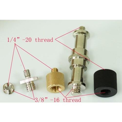 5pcs 3/8"-16 To 1/4"-20 thread adaptors for tripod camera and 5d2 5d3 7d system
