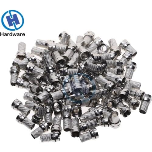 50Pc 75-5 F Plug Connector Screw On Type For RG6 Satellite TV Antenna Coax Cable Twist-on RG6