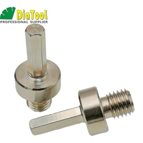 SHDIATOOL 2pieces Connection Converter for Adapter M14 male thread to 3/8 hexagon shank for M14 drill core bits grinding disc