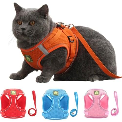 Pet dog accessories cats products personalized leash rope Reflective vest harness no pull for a dog clothes pectoral collar