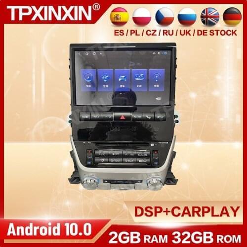 Carplay Android IPS Screen Radio Stereo Receiver For Toyota Land Cruiser VXR 2016 2017 2018 2019 2020 2021 GPS Video Head Unit