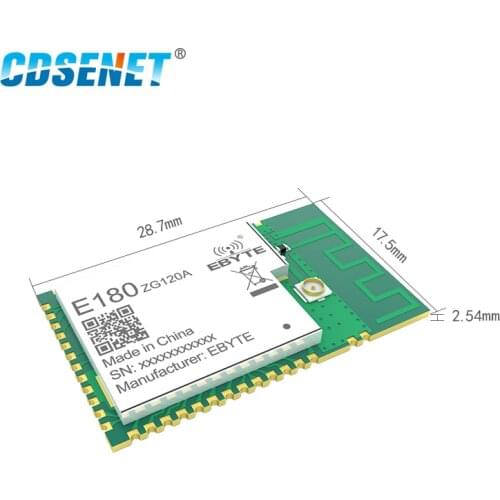 CDSENET 2.4GHz ZigBee 3.0 Module PCB IPEX 32-bit ARM Cortex -M4 PA EFR32MG1B Chip 20dBm IO Port E180-ZG120A