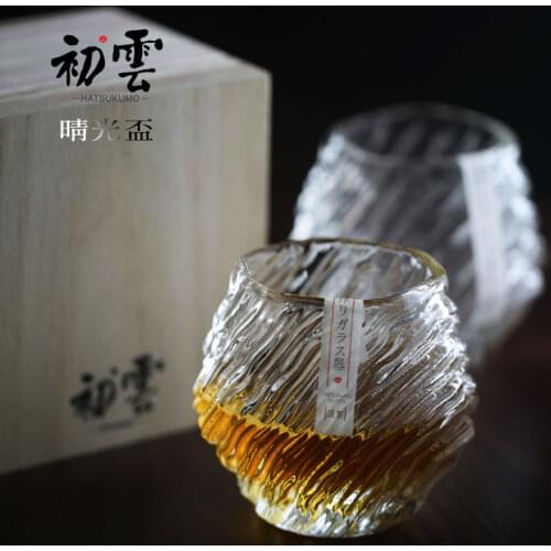 CHAMVIN Liusiyu Design New Work Sunny Glass Whiskey Cup Japanese Wine Glass Rock Whisky Tumbler Gift Package Liquor Shot Cup
