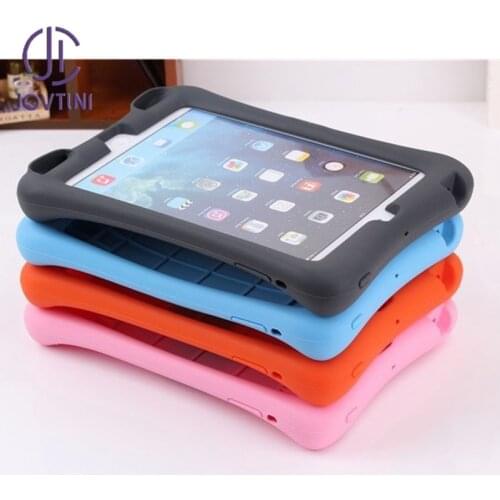 Case For iPad mini 1 mini 2 mini 3 case Soft Silicone Stand Kids Full body Shock proof Tablets Cover For iPad mini 1 2 3 funda