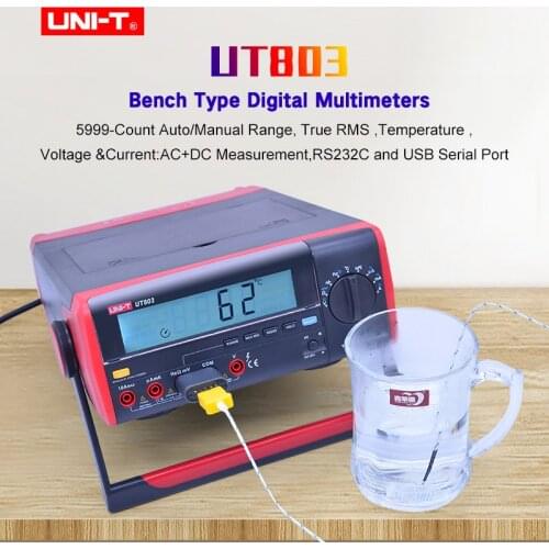 UNI-T UT801 UT802 UT803 Bechtop Digital Multimeter AC DC voltage current meter Resistance Capacitance Frequency Diode tester