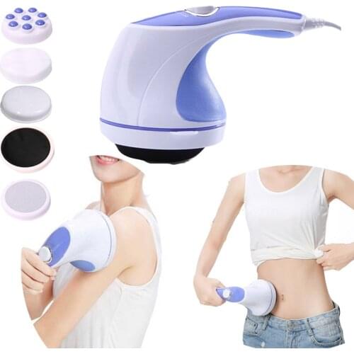 Electric Full Relax Tone Spin Body Massager 5 Headers Relax Spin Tone Slimming Lose Weight Burn Fat Full Body Massage Device