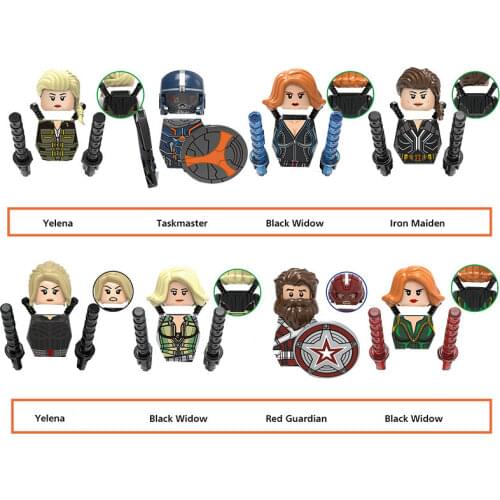 Marvel Super Hero Avengers Figures Black Widow Taskmaster Red Guardian Yelena Building Blocks Figures Toys Kid Gift