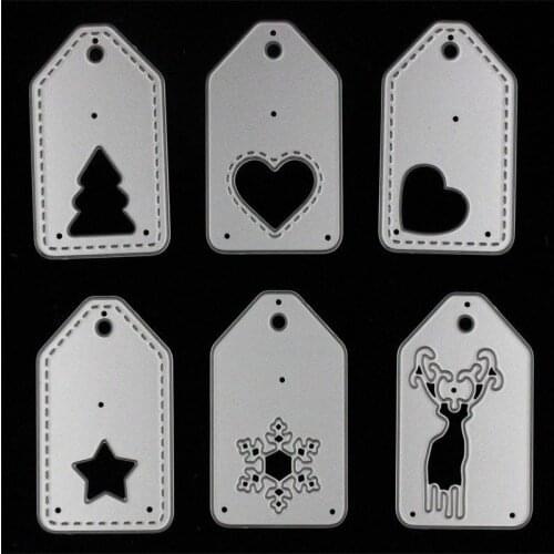 L-Sunday Crafts Die Cuts DIY Christmas Tags Metal Cutting Dies Stencils Scrapbooking Embossing Card Craft