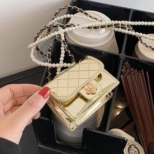 Mini Chain Handbag Fashion Solid Color PU Leather Shoulder Bags for Women 2021 Casual Square Messenger Crossbody Bags Totes