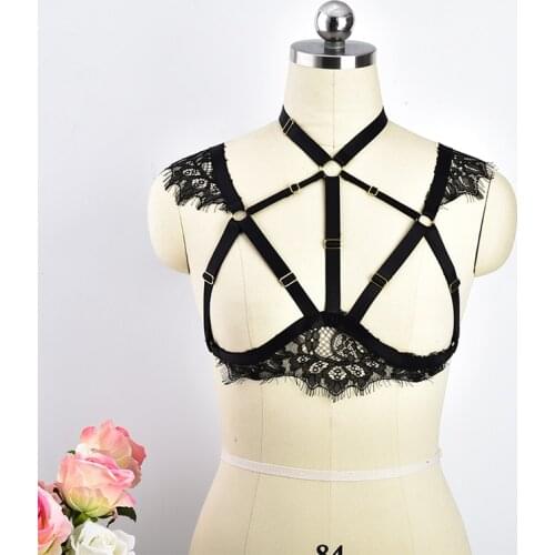 2018 New Hot Body Harness Elastic Body Cage Bra GoTop Chest Harness Studded Sculpting Garter Belts Crop Tops