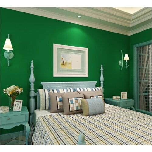 Beibehang papel de parede American country passion plain pure green non-woven bedroom living room TV backdrop wallpaper