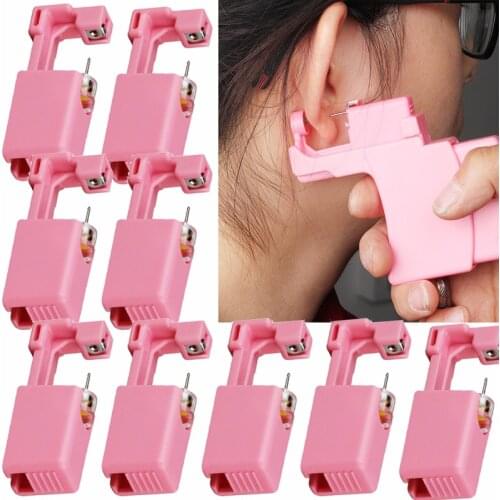1-10pcs Ear Piercing Gun Kit Asepsis Disposable Healthy Safety Earring Piercer Tool Machine Kit Studs Nose Lip Body Jewelry