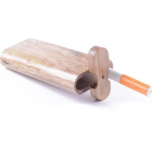 Swivel Cap Wood Dugout Pipe Set Smoking Accessories +Cigarette pipe smoking set storage box Wooden cigarette case