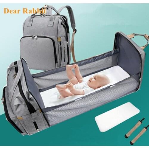 Diaper Bags Moms Backpack Multifunctional Baby Bed Bags Maternity Nursing Handbag Stroller Bag Nappy Large Capacity Mummy Bags