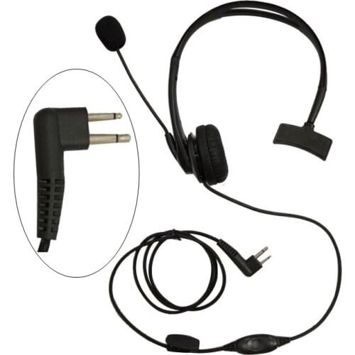Over-the-Head Earpiece Headset Swivel Boom Microphone Noise Cancelling For Motorola Radio GP88 GP2000 GP300 Walkie Talkie