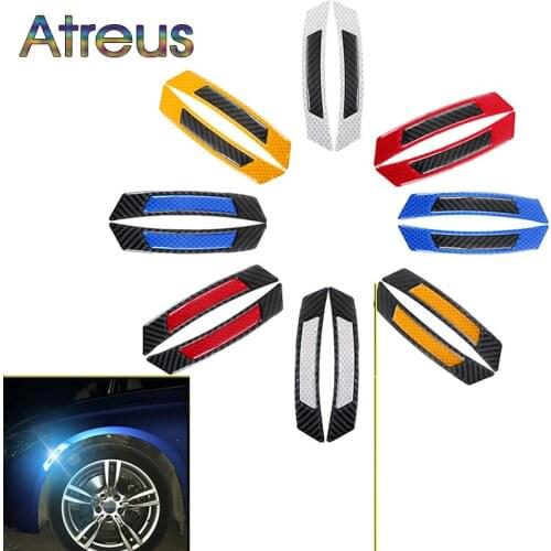 Car Wheel Eyebrow Door Side Reflective Protective Stickers For Ford Focus 2 3 Kuga Ranger Ecosport Chevrolet Cruze Lacetti Aveo