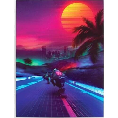Home Decoration Hd Print Pictures Midnight Outrun Wall Artwork Modular Synthwave Poster Canvas Painting For Living Room No Frame