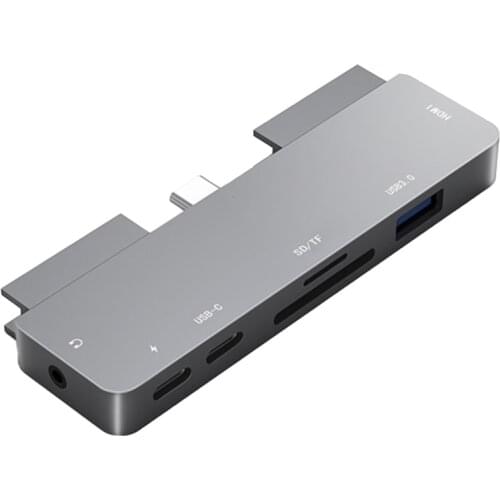 USB C Hub to 4K HDMI Adapter with USB-C PD TF SD USB 3.0 3.5mm Jack Port USB Type C Dock for iPad Pro Pro/Air