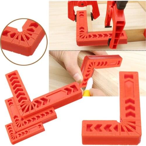 3/4pcs 3/4/6 Inch 90 Degree Right Angle Clamps Ruler Clamping Woodworking Fixer Tools - 6 Inch