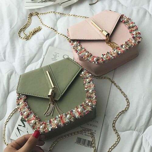 WEIXIER Brand New Women Fashion Tassels Shoulder Bag PU Leather Chain bag Ladies Retro Messenger Tote Satchel Bags V2-46