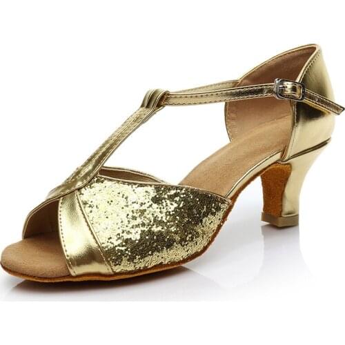 Hot Selling Women Professional Dancing Shoes Ballroom Dance Shoes Ladies Latin Dance Shoes Heeled 5CM