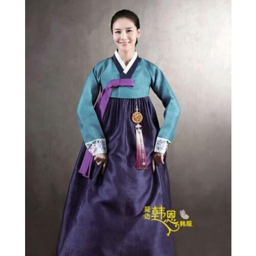 2019 Hanbok Dress Custom Made Korean Traditional Woman Hanbok Korean National Costume Performance Woman Custume Cosplay Gift Hot