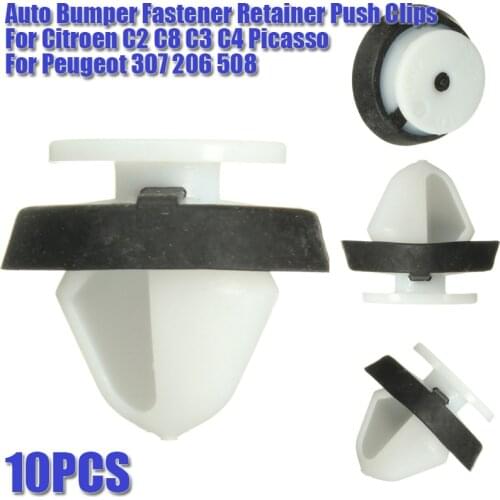 10Pcs Car Auto Bumper Fastener Retainer Push Clips Interior Trim Door Panel Card Pillar Clips 9341PF 6991Y8 For Peugeot 207 807