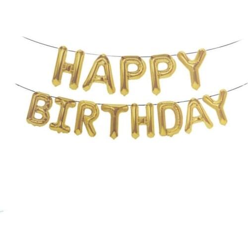 16inch letter balloon happy birthday letter aluminum film balloon party decoration inflatable aluminum foil helium balloon