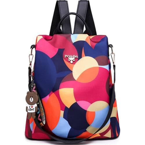 2021 Fashion Multifunction Anti-Theft Backpack Waterproof Oxford Backpacks for Teenagers Girls Brand Designer Female School Bag