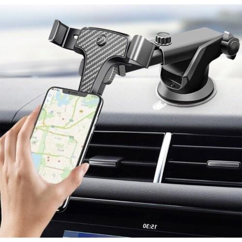 Car Phone Holder for Air Vent 360° Rotation Windshield Phone Stand Support One Button Release Phone Holder